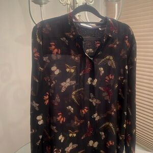 Equipment silk butterfly shirt
